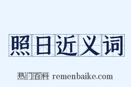 照日近义词是什么意思的图片